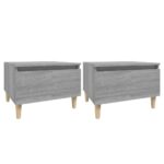 vidaXL Bočné stolíky 2 ks sivé sonoma 50x46x35 spracované drevo – Obrázok 2