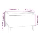 vidaXL Bočný stolík dymový dub 50x46x35 cm spracované drevo – Obrázok 10