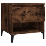 vidaXL Bočný stolík dymový dub 50x46x50 cm spracované drevo – Obrázok 2