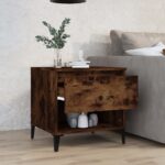 vidaXL Bočný stolík dymový dub 50x46x50 cm spracované drevo – Obrázok 3