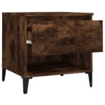 vidaXL Bočný stolík dymový dub 50x46x50 cm spracované drevo – Obrázok 7
