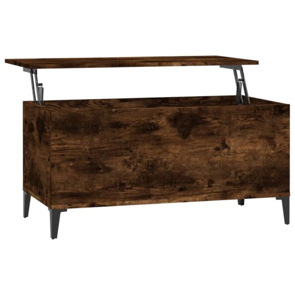 vidaXL Konferenčný stolík dymový dub 90x44,5x45 cm spracované drevo – Obrázok 2
