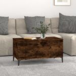 vidaXL Konferenčný stolík dymový dub 90x44,5x45 cm spracované drevo – Obrázok 3