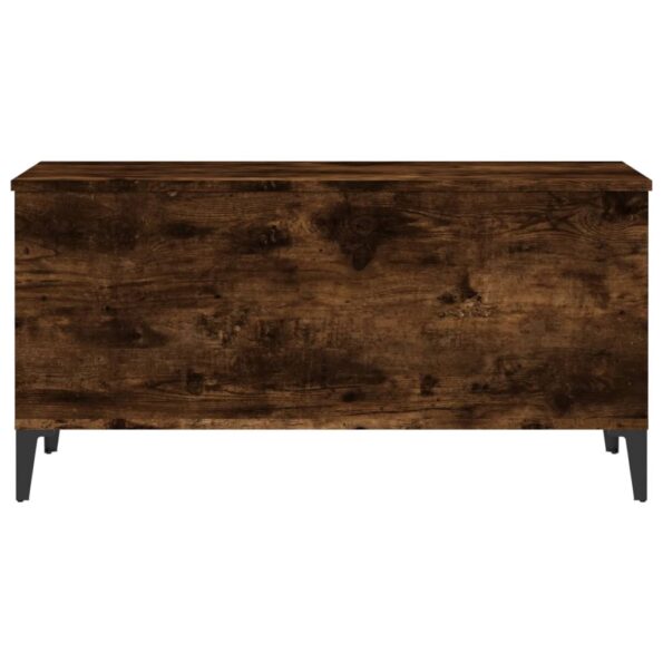 vidaXL Konferenčný stolík dymový dub 90x44,5x45 cm spracované drevo – Obrázok 7