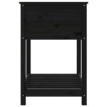 vidaXL Kvetináč s policou čierny 82,5x54x81 cm masívna borovica – Obrázok 6