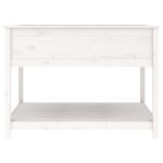 vidaXL Kvetináč s policou biely 111,5x111,5x81 cm masívna borovica – Obrázok 6