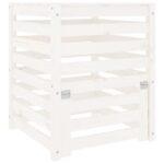 vidaXL Kompostér biely 63,5x63,5x77,5 cm masívne borovicové drevo – Obrázok 2