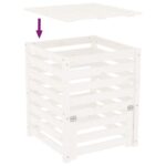 vidaXL Kompostér biely 63,5x63,5x77,5 cm masívne borovicové drevo – Obrázok 8