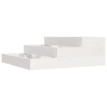 vidaXL Kvetináč biely 78x78x27 cm borovicový masív – Obrázok 2