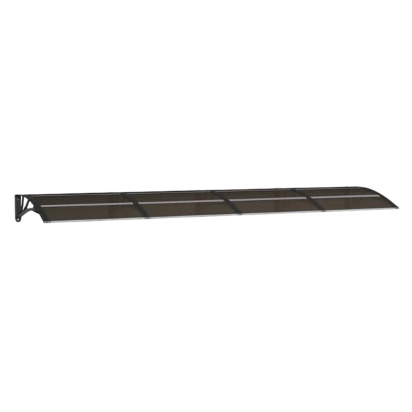 vidaXL Vchodová strieška čierna 350x75cm polykarbonát – Obrázok 2