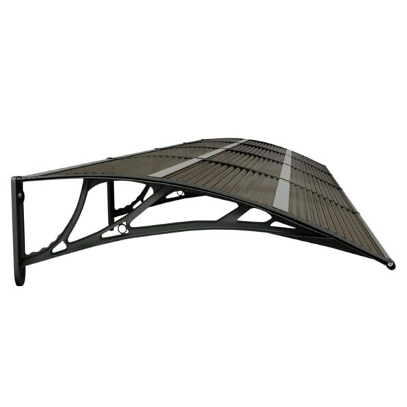 vidaXL Vchodová strieška čierna 350x75cm polykarbonát – Obrázok 4