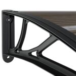 vidaXL Vchodová strieška čierna 350x75cm polykarbonát – Obrázok 5
