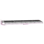vidaXL Vchodová strieška čierna 350x75cm polykarbonát – Obrázok 6