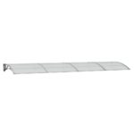 vidaXL Strieška na dvere sivá 400x100 cm polykarbonát – Obrázok 2