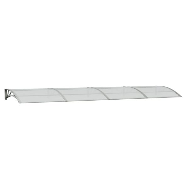 vidaXL Strieška na dvere sivá 400x100 cm polykarbonát – Obrázok 2