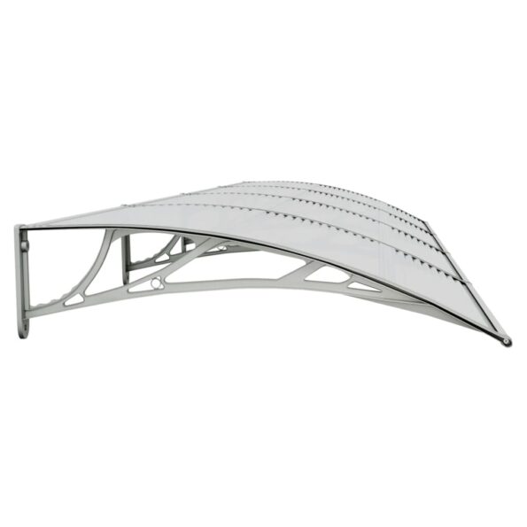 vidaXL Strieška na dvere sivá 400x100 cm polykarbonát – Obrázok 4
