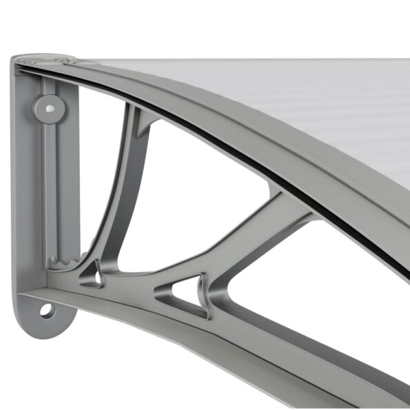 vidaXL Strieška na dvere sivá 400x100 cm polykarbonát – Obrázok 5