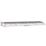 vidaXL Strieška na dvere sivá 400x100 cm polykarbonát – Obrázok 6