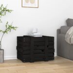 vidaXL Úložný box čierny 58x40,5x42 cm masívna borovica – Obrázok 3