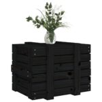 vidaXL Úložný box čierny 58x40,5x42 cm masívna borovica – Obrázok 4