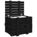 vidaXL Úložný box čierny 58x40,5x42 cm masívna borovica – Obrázok 5