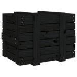 vidaXL Úložný box čierny 58x40,5x42 cm masívna borovica – Obrázok 6