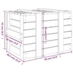 vidaXL Úložný box čierny 58x40,5x42 cm masívna borovica – Obrázok 11