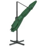 vidaXL Závesný slnečník s hliníkovou tyčou zelený 400x300 cm – Obrázok 5