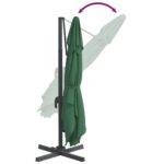 vidaXL Závesný slnečník s hliníkovou tyčou zelený 400x300 cm – Obrázok 7