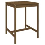 vidaXL Záhradný stolík medovohnedý 82,5x82,5x110 cm borovicový masív – Obrázok 2
