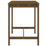 vidaXL Záhradný stolík medovohnedý 82,5x82,5x110 cm borovicový masív – Obrázok 5