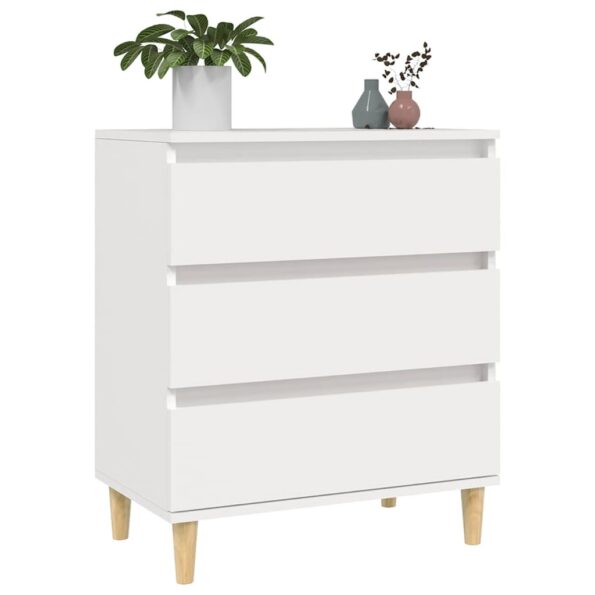vidaXL Komoda biela 60x35x70 cm spracované drevo – Obrázok 4