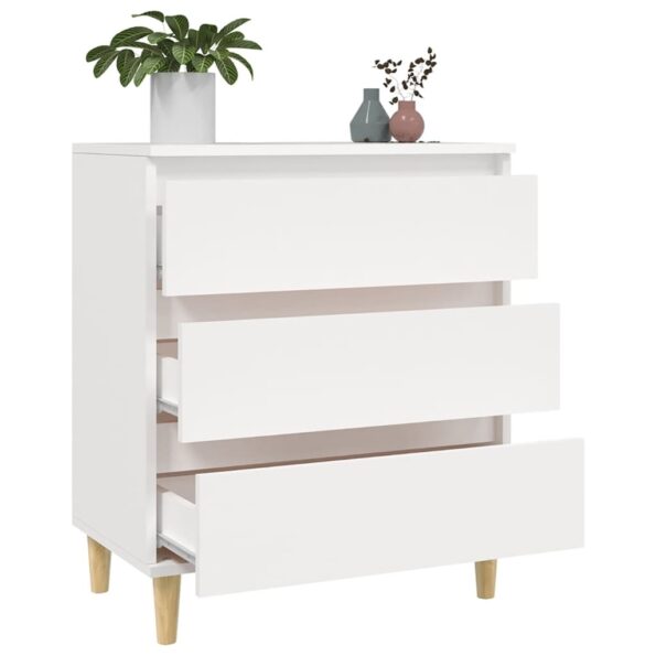 vidaXL Komoda biela 60x35x70 cm spracované drevo – Obrázok 5