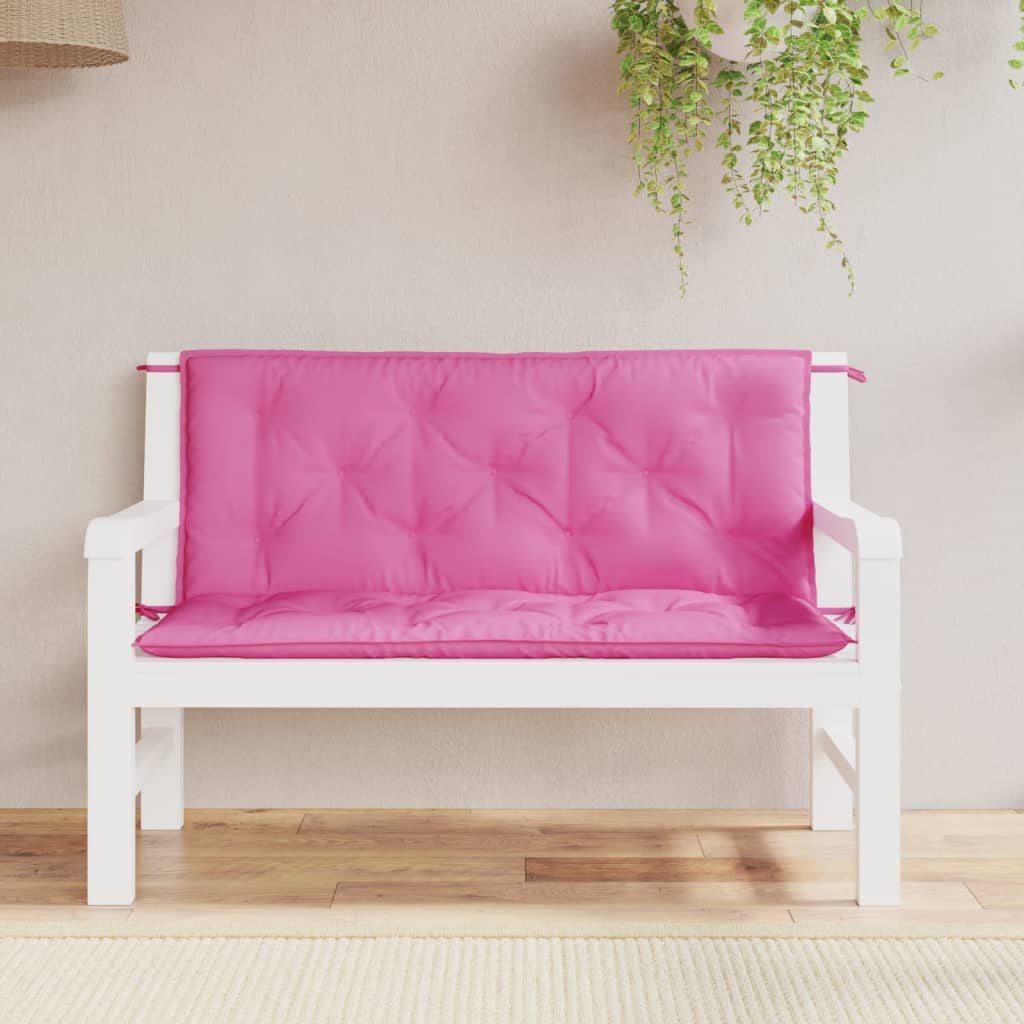 VXL8720845711115_m_en_hd_1.jpg vidaXL Podložky na záhradnú lavičku 2 ks ružové 120x50x7 cm látka – Obrázok 1
