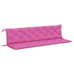 vidaXL Podložky na záhradnú lavičku 2 ks ružové 200x50x7 cm látka – Obrázok 2