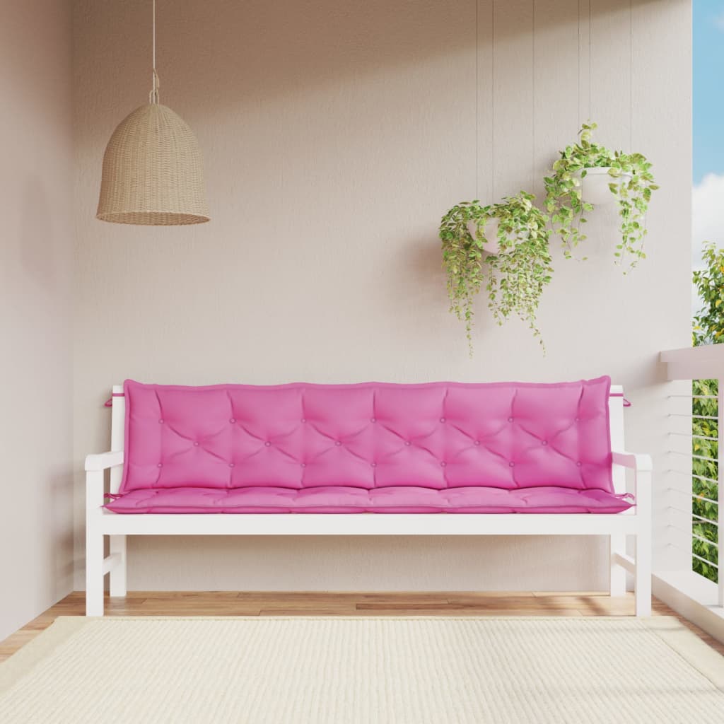 VXL8720845711689_m_en_hd_1.jpg vidaXL Podložky na záhradnú lavičku 2 ks ružové 200x50x7 cm látka – Obrázok 1