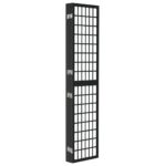 vidaXL Skladací paraván s 5 panelmi japonský štýl 200x170 cm čierny – Obrázok 4