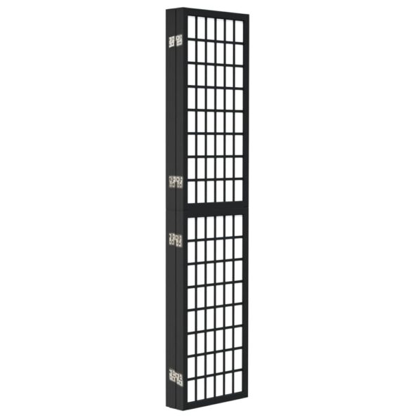 vidaXL Skladací paraván s 5 panelmi japonský štýl 200x170 cm čierny – Obrázok 4