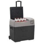 vidaXL Chladiaci box s kolieskom a rukoväťou čierno-sivý 40 l PP – Obrázok 2