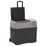 vidaXL Chladiaci box s kolieskom a rukoväťou čierno-sivý 40 l PP – Obrázok 5
