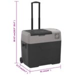 vidaXL Chladiaci box s kolieskom a rukoväťou čierno-sivý 40 l PP – Obrázok 10