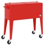 vidaXL Chladiaci vozík červený 92x43x89 cm – Obrázok 2