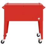 vidaXL Chladiaci vozík červený 92x43x89 cm – Obrázok 3