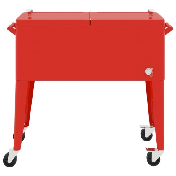 vidaXL Chladiaci vozík červený 92x43x89 cm – Obrázok 3