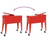 vidaXL Chladiaci vozík červený 92x43x89 cm – Obrázok 7