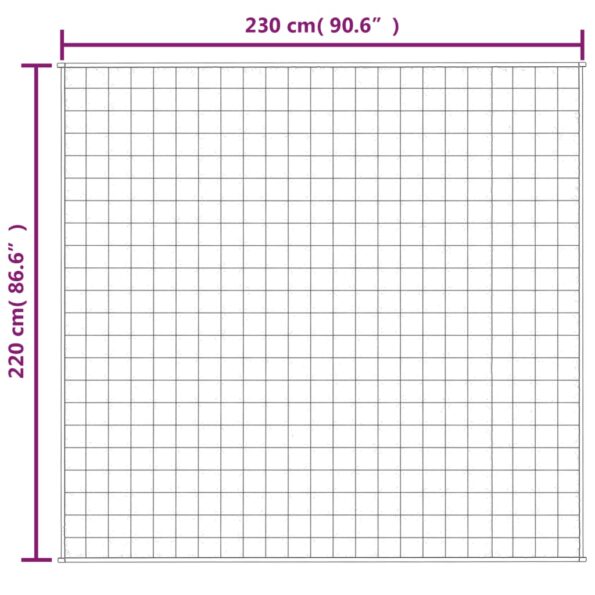 vidaXL Záťažová prikrývka šedá 220x230 cm 15 kg látka – Obrázok 6