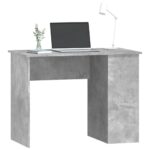 vidaXL Stôl betónovosivý 100x55x75 cm spracované drevo – Obrázok 3