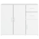 vidaXL Komoda biela 91x29,5x75 cm spracované drevo – Obrázok 6