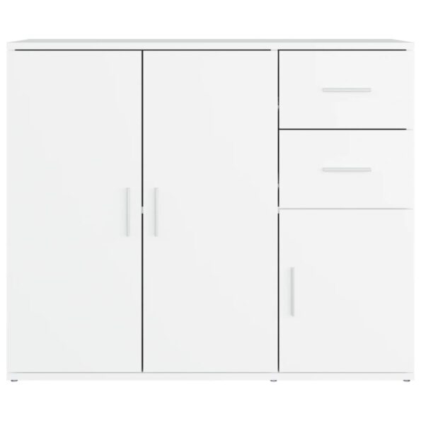 vidaXL Komoda biela 91x29,5x75 cm spracované drevo – Obrázok 6