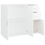 vidaXL Komoda biela 91x29,5x75 cm spracované drevo – Obrázok 8